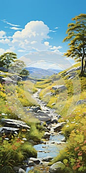 Serene Glen: A Photorealistic Uhd Image Of A Wilderness Stream