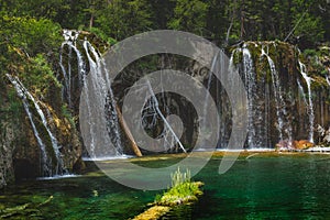 Serene Hanging Lake Waterfalls