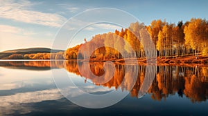 Autumn Reflections: Eilif Peterssen Inspired Romantic Landscapes photo