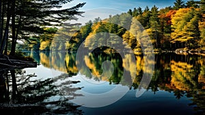 serene lake wonderful landscap photo