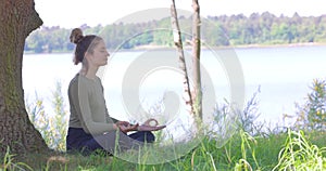 Serene Lakeside Meditation in Nature