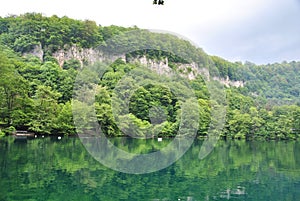 Serene landscape: blue Lake