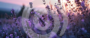 Serene Lavender Twilight A Peaceful Scene With Hues Of Lavender And Dusky Blue