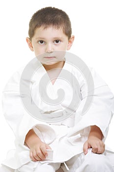 Serene little karate kid