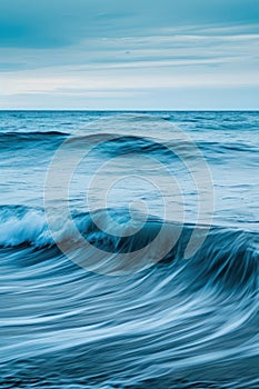 Serene Ocean Waves at Twilight