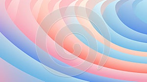 Serene Op Art: Abstract Background With Colorful Moebius And Pastel Color Schemes
