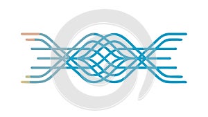 Serene Parallel Wavy Lines Abstract Vector Background Element, vector design Generative AI