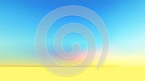 Serene Pastel Sky and Yellow Ground Gradient Background