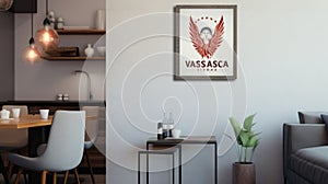 Serene And Peaceful Coffee Table With Wrestling Club Poster