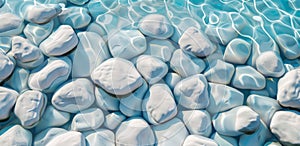 Serene Pebbles Submerged in Clear Turquoise Waters Creating a Tranquil Scene