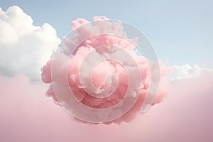 Serene Pink soft cloud. Generate Ai