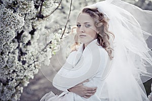 Serene portrait of bride