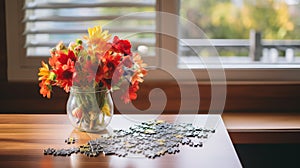 serene puzzle on table