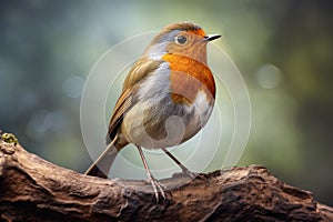 Serene Robin Perched Amidst Forest Splendor: Capturing Nature's Essence Generative AI