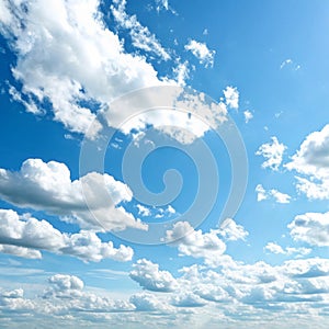 Light clouds in the blue sky photo