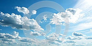 Light clouds in the blue sky photo