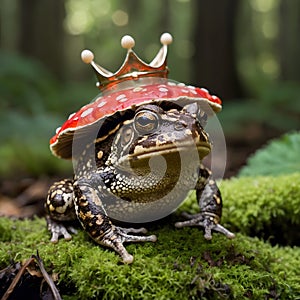 Southern Toad in a Shallow Puddle