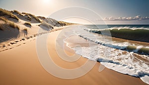 Serene Seashore at Sunset