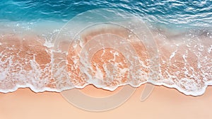 Serene Shoreline at Twilight: Waves Gently Caressing the Sandy Beach