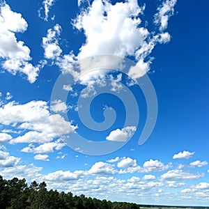 Blue sky with some clouds