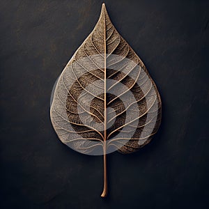 Serene Simplicity: Dry Bodhi Leaves.