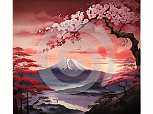 In the serene style of Japanese sumi-e