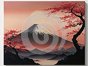 In the serene style of Japanese sumi-e