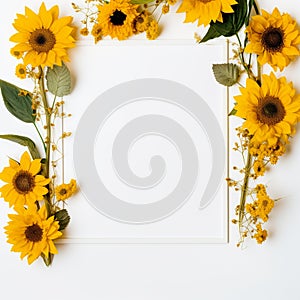 Serene Sunflower Border Pure White Palette