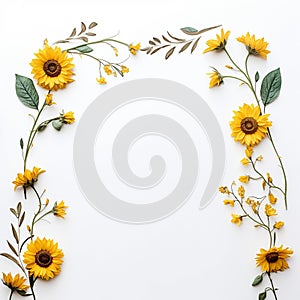 Serene Sunflower Frame Pure White Palette