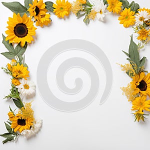 Serene Sunflower Frame Pure White Palette