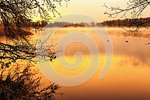 Serene Sunrise at the Lake