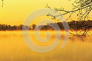 Serene Sunrise at the Lake