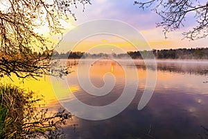 Serene Sunrise at the Lake