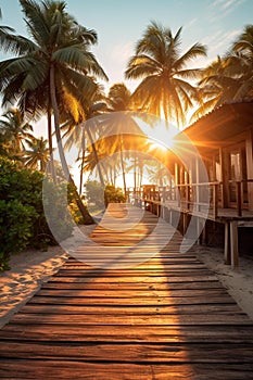Serene Sunset at Tropical Beach Resort photo