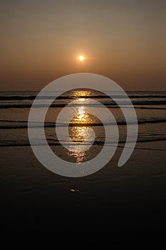 Serene sunset vibes at the bay of bengal photo