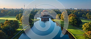 Serene Tiergarten Vista: A Minimalist Ode to Berlin\'s Green Heart. Concept Nature Photography,