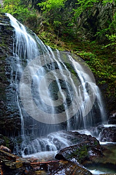 Serene and tranquil waterfall