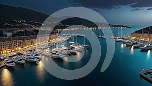 Twilight Marina Vista with Luxury Yachts photo