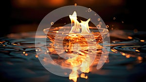 serene water on fire