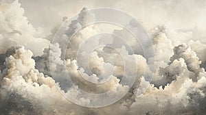 Pastel Gray Watercolor Cloud Background photo