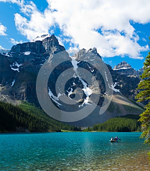 Serene waters of Moraine Lake