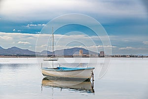 Serene Waterscape of Mar Menor, La Manga, Spain