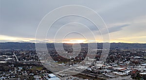 Serene winter sunset over Emmett, Idaho