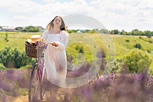 Serene young woman enjoying a day in the countryside