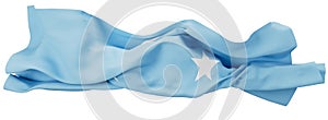 Serenely Waving Flag of the Federated States of Micronesia on Dark Background