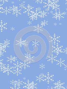 Serenity colored winter holiday background with snowflakes