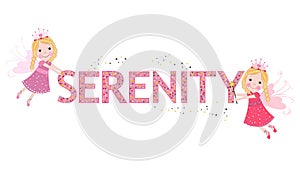 Serenity female name with cute fairy tale