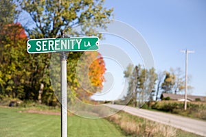 Serenity Lane Street Sign