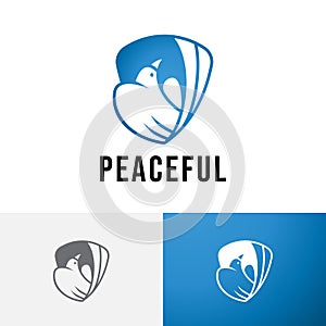 Serenity Purity Peaceful Dove Pigeon Bird Clean Logo