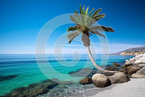 Serenity on the Shoreline - A Palm Tree Oasis photo